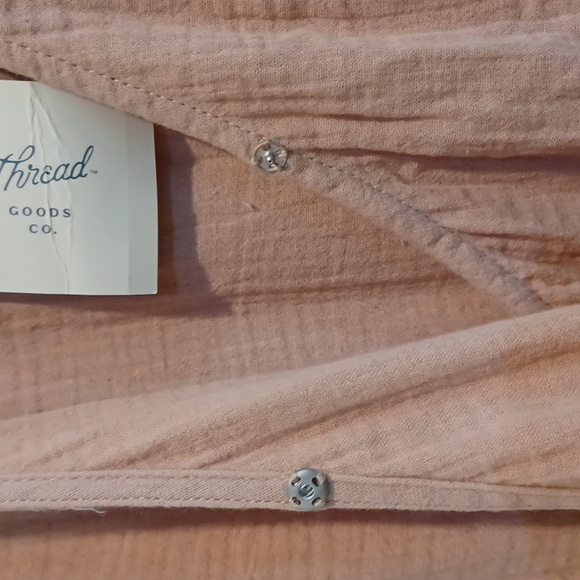 NWT Universal Thread Med "pink" cotton wrap midi dress - Picture 9 of 10